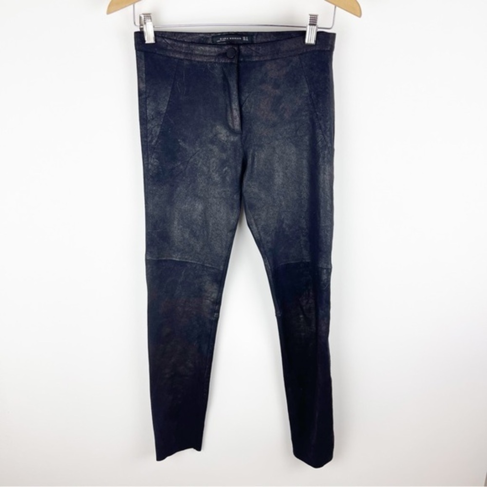 Zara Faux Suede Moto Skinny Pant Size Small